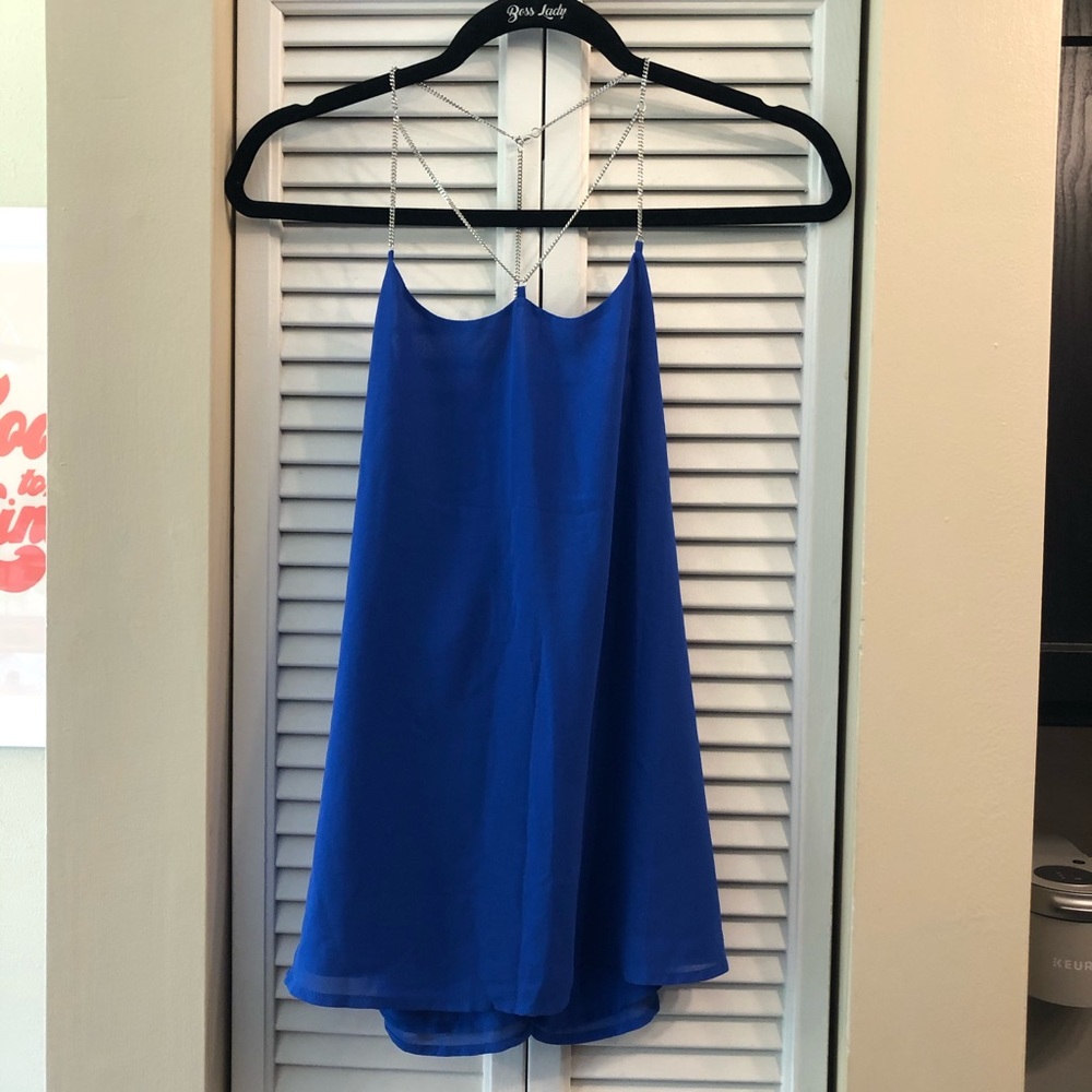 Naked Zebra Cobalt Blue Tank